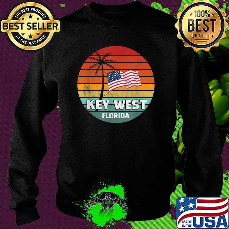 Key West Florida FL Vintage American Flag July 4th T-Shirt Sweater Key West Florida FL Vintage American Flag July 4th T-Shirt Sweater