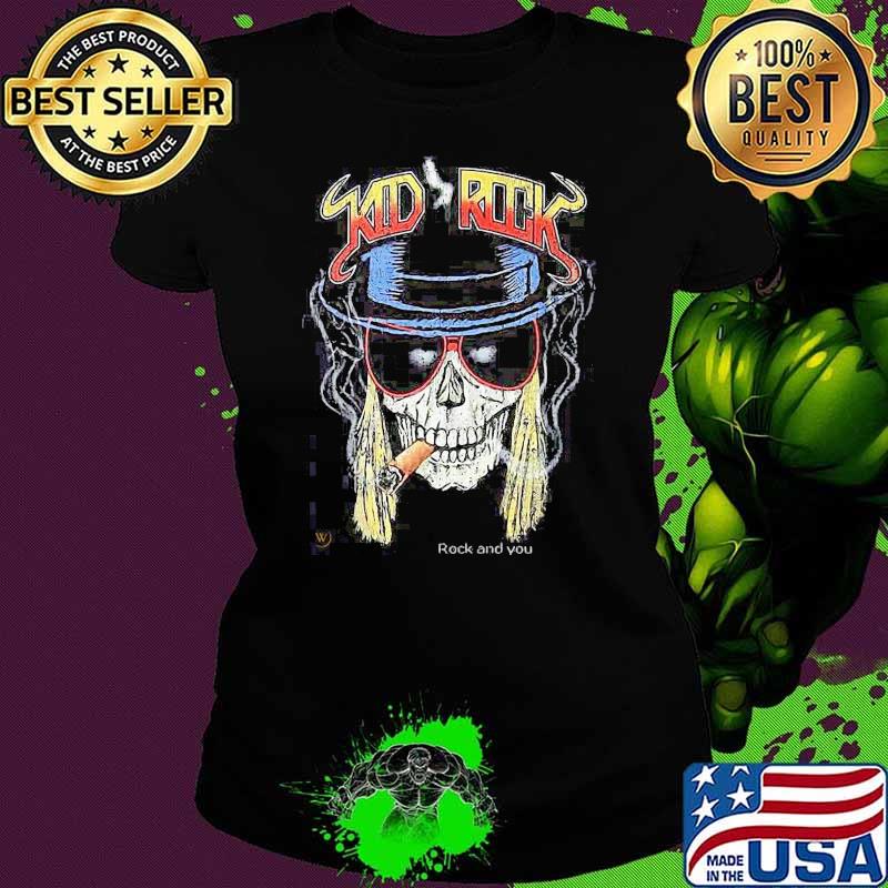 KID ROCK VINTAGE SKULL RAP T-SHIRT Ladies tee KID ROCK VINTAGE SKULL RAP T-SHIRT Ladies tee