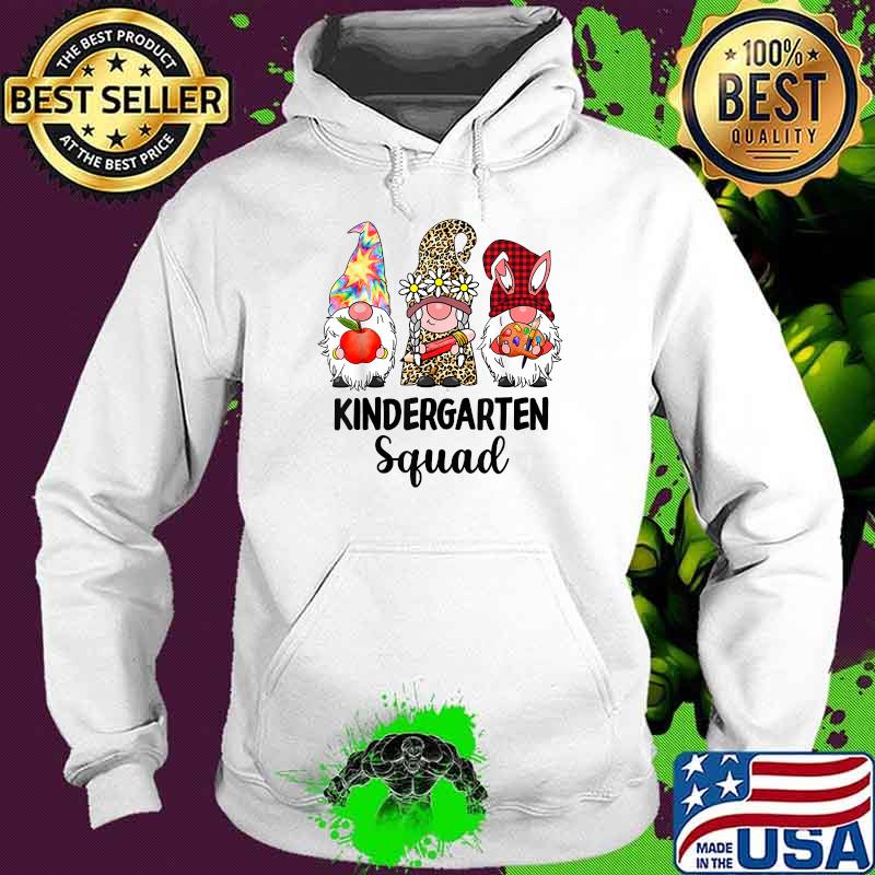 Kindergarten Squad Gnome Student Squad Leopard Back to Schoo T-Shirt Hoodie Kindergarten Squad Gnome Student Squad Leopard Back to Schoo T-Shirt Hoodie