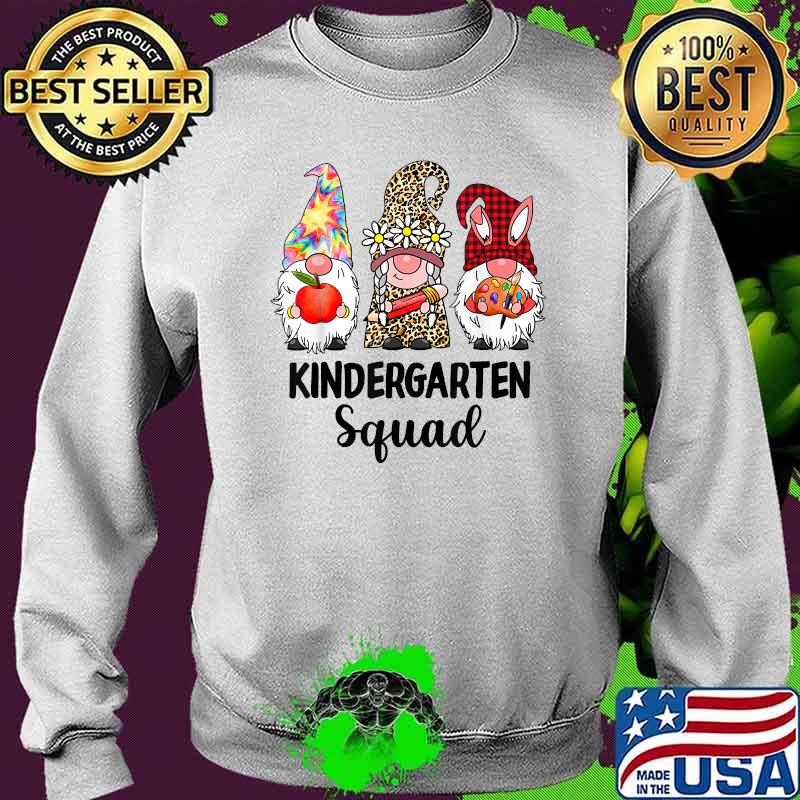 Kindergarten Squad Gnome Student Squad Leopard Back to Schoo T-Shirt Sweater Kindergarten Squad Gnome Student Squad Leopard Back to Schoo T-Shirt Sweater