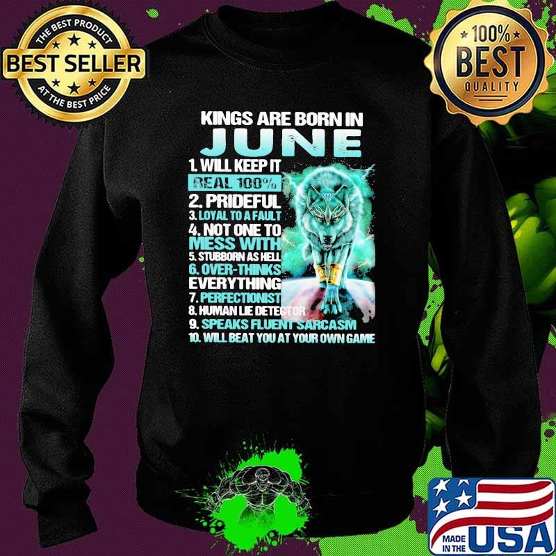 Kings are born in june wolf s Sweater Kings are born in june wolf s Sweater