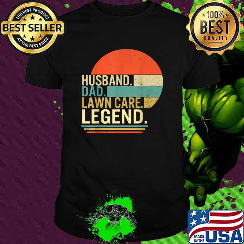 Lawn Mower Husband Dad Lawn Care Legend Gardening Father Vintage T-Shirt