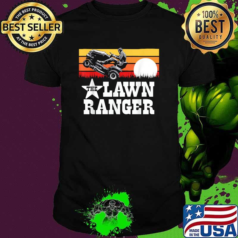 Lawn Ranger Riding Lawn Mower Wheelie Funny Vintage T-Shirt