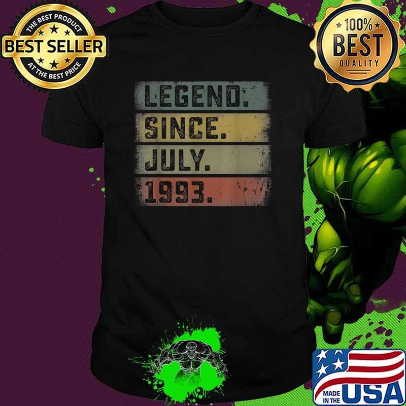 Legend Since July 1993 28 Years Old Vintage T-Shirt