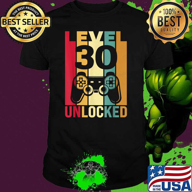 Level 30 Unlocked Video Game Vintage T-Shirt