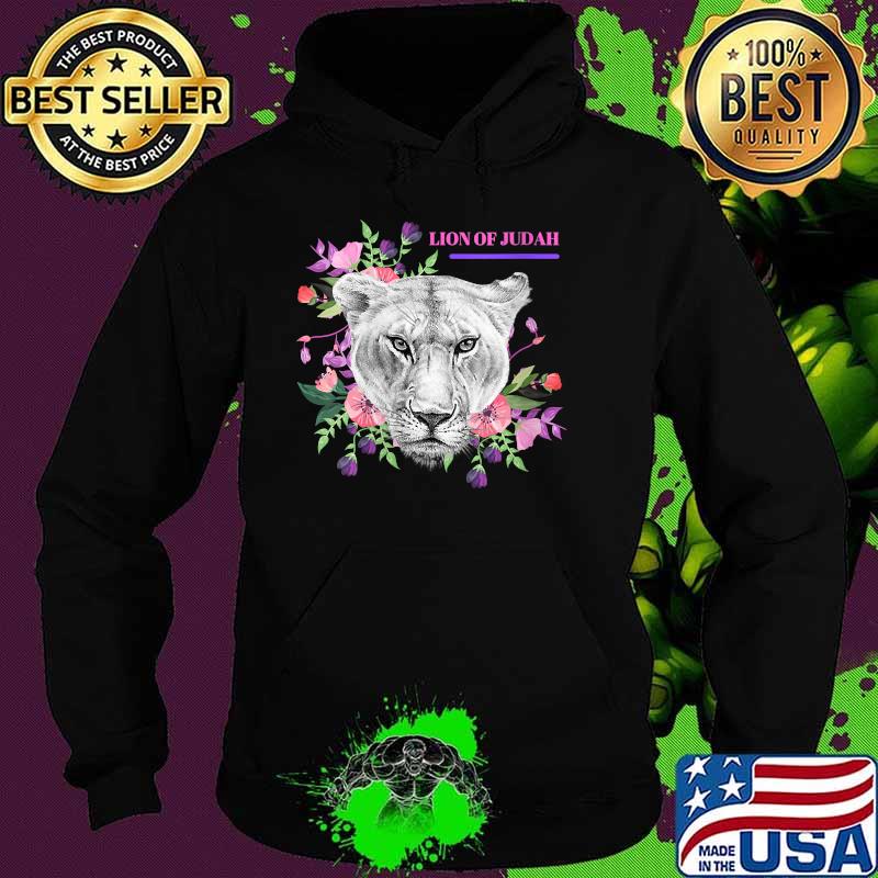 Lion of Judah Flower T-Shirt Hoodie Lion of Judah Flower T-Shirt Hoodie