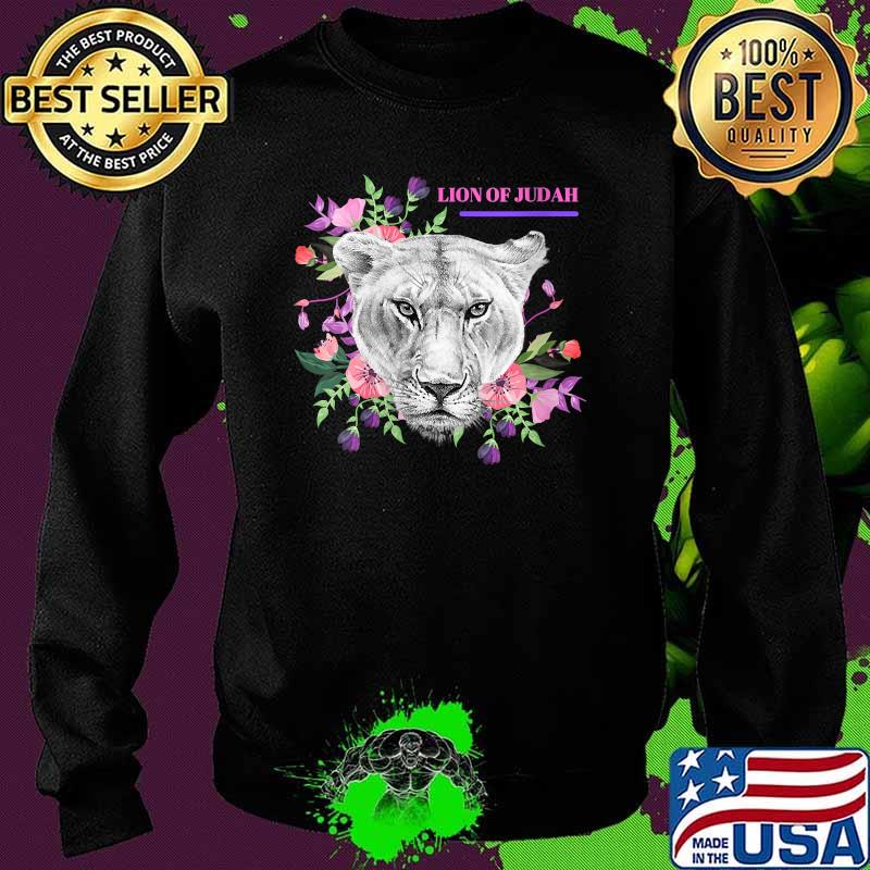 Lion of Judah Flower T-Shirt Sweater Lion of Judah Flower T-Shirt Sweater