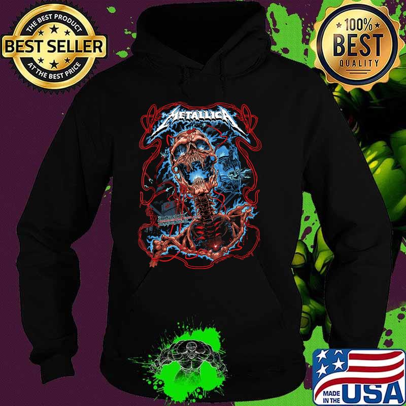 Love Metallicas. Skull Lightning Blue T-Shirt Hoodie Love Metallicas. Skull Lightning Blue T-Shirt Hoodie