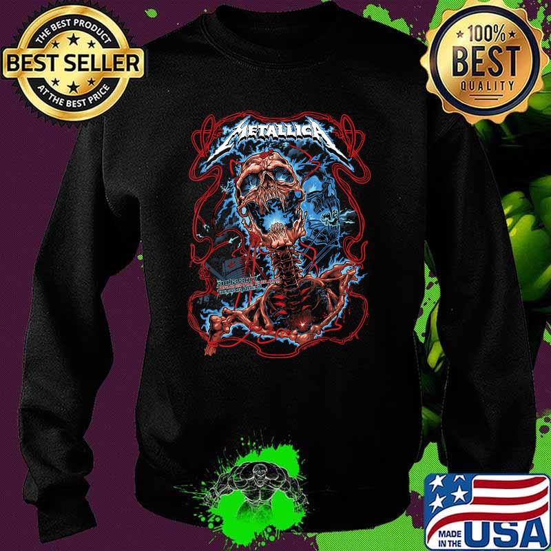 Love Metallicas. Skull Lightning Blue T-Shirt Sweater Love Metallicas. Skull Lightning Blue T-Shirt Sweater