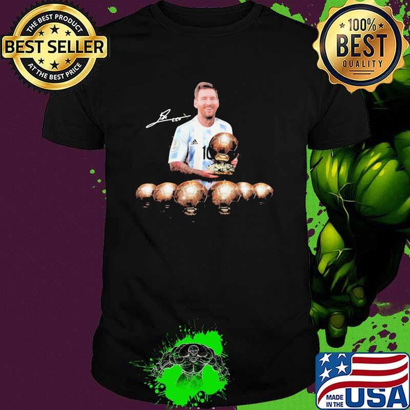 Messi soccer goldball signature shirt
