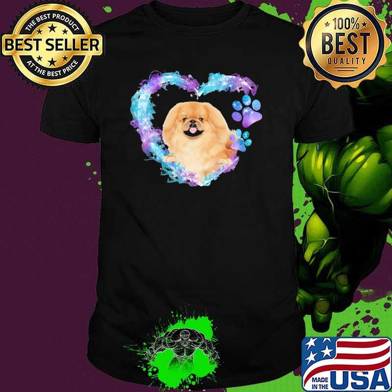 Miracle Paws - TAN Pekingese Magical Heart Shirt