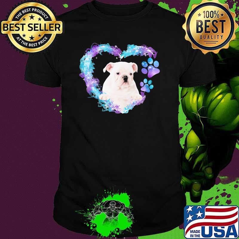 Miracle Paws - WHITE English Bulldog Magical Heart Shirt