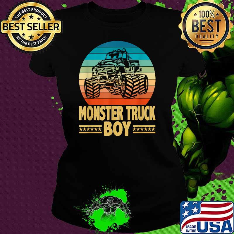 Monster Truck Boy Engines Vintage SUnset T-Shirt Ladies tee Monster Truck Boy Engines Vintage SUnset T-Shirt Ladies tee