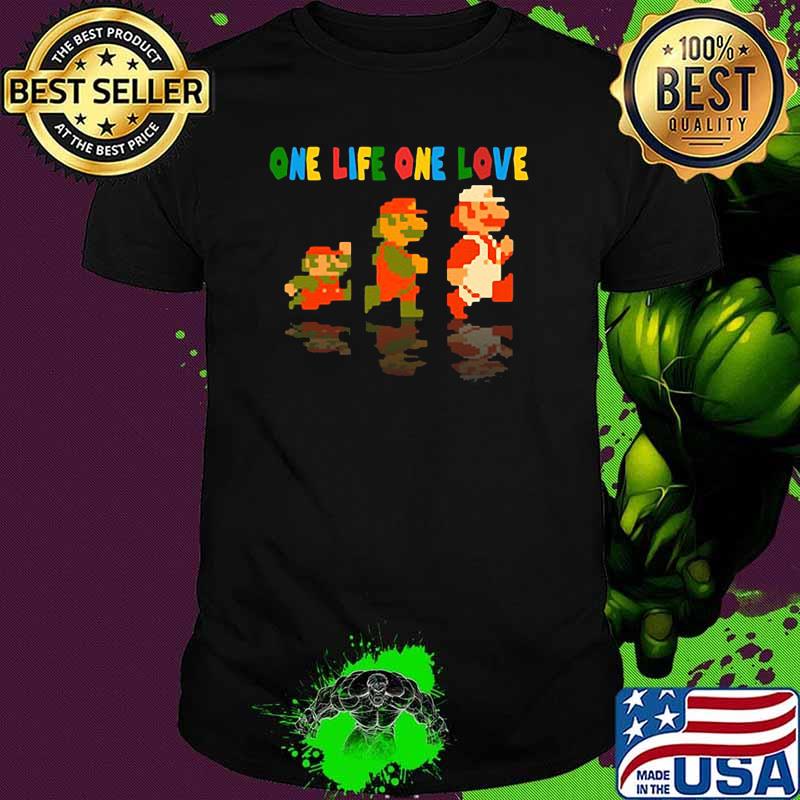 One life one love mario game shirt