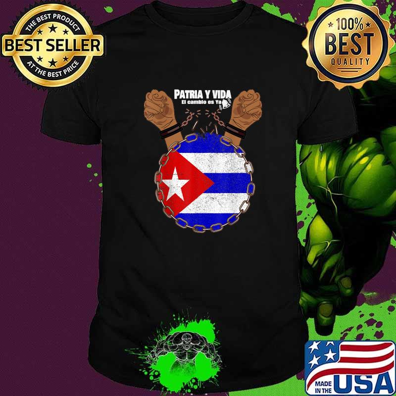 Patria y Vida pullover, Bandera Cubana, El cambio es ya T-Shirt