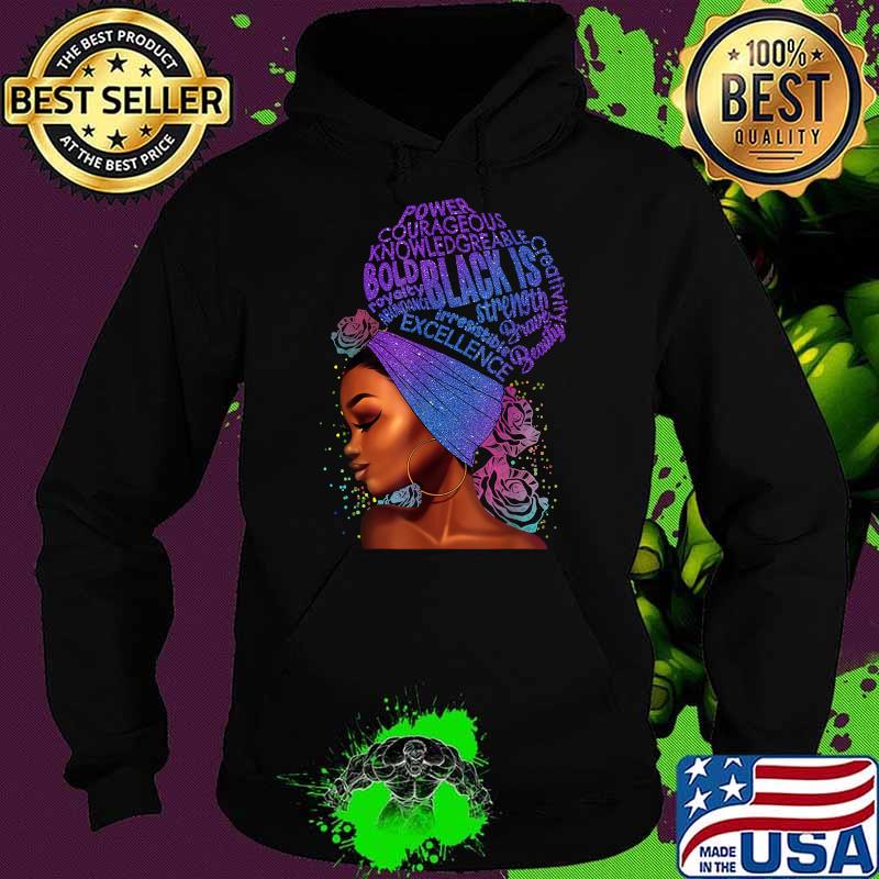 Power Courageous Knowledgreable bold black is Afro Girl Black Is Cloud Text Black Women T-Shirt (1) Hoodie Power Courageous Knowledgreable bold black is Afro Girl Black Is Cloud Text Black Women T-Shirt (1) Hoodie