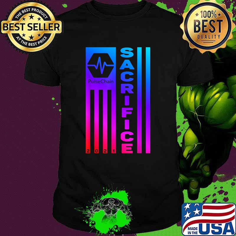 PulseChain Sacrifice USA Flag HEX Crypto T-Shirt