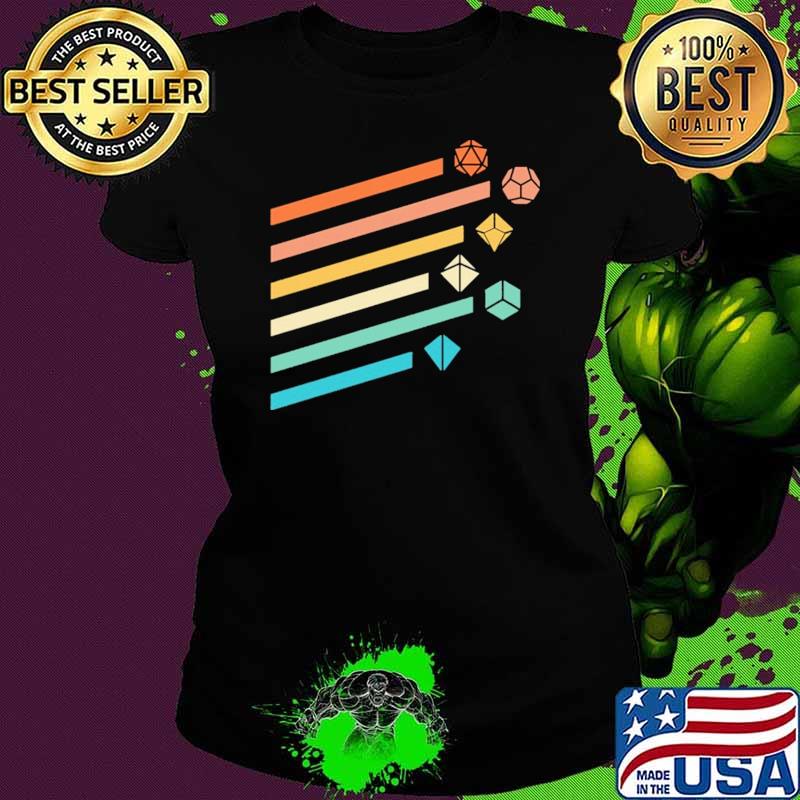Rainbow Retro Dice Vintage Shirt Ladies tee Rainbow Retro Dice Vintage Shirt Ladies tee