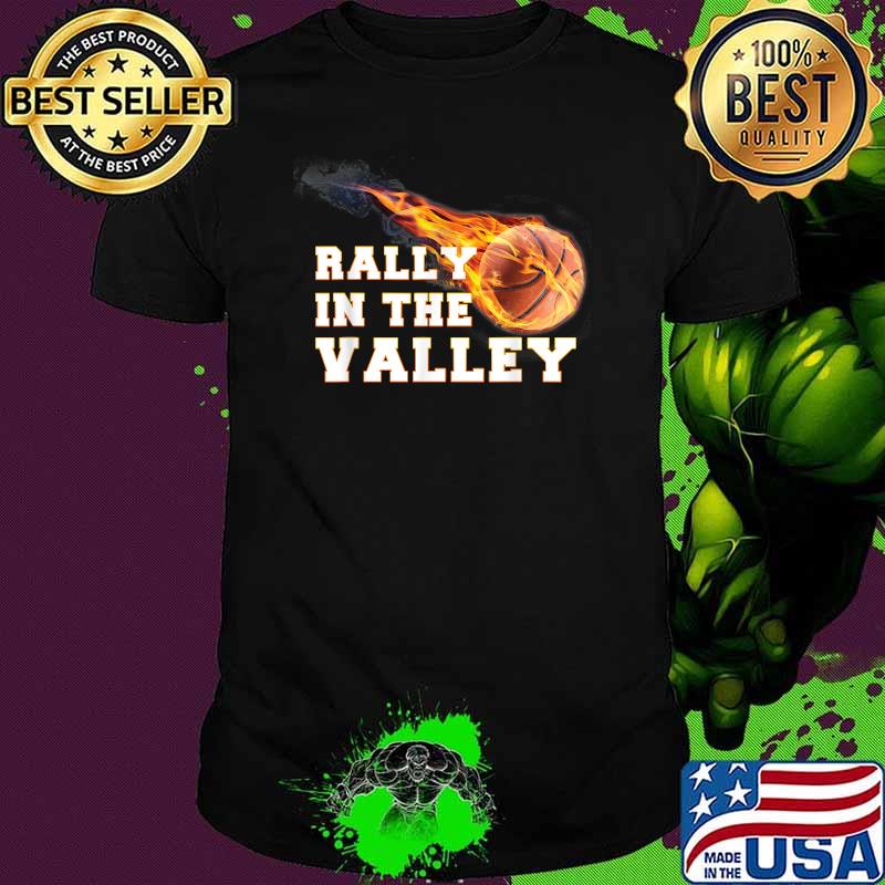 Rally In The Valley Phoenix Flaming Basketball Retro Sunset Shirt