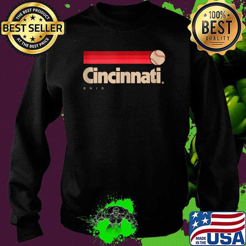 Red Cincinnati Baseball Softball City Ohio Retro Cincinnati Shirt Sweater Red Cincinnati Baseball Softball City Ohio Retro Cincinnati Shirt Sweater