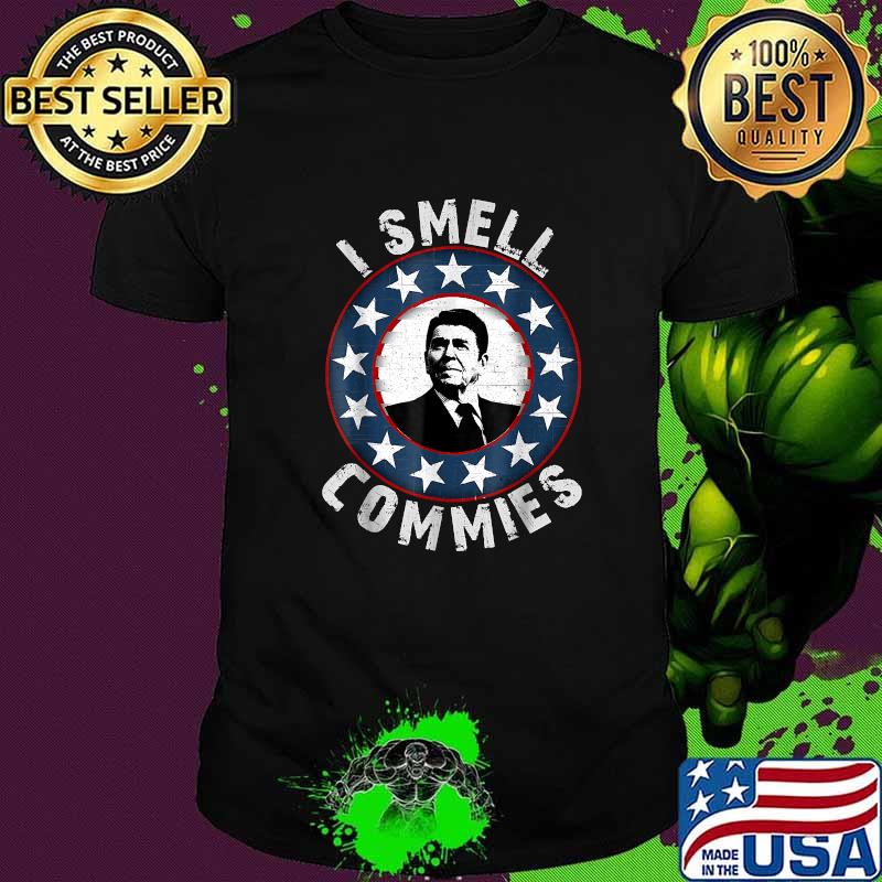 Ronald Reagan I Smell Commies Political Humor T-Shirt