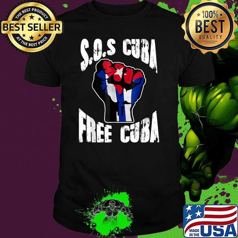 S.O.S. Cuba Free Cuba Flag Shirt