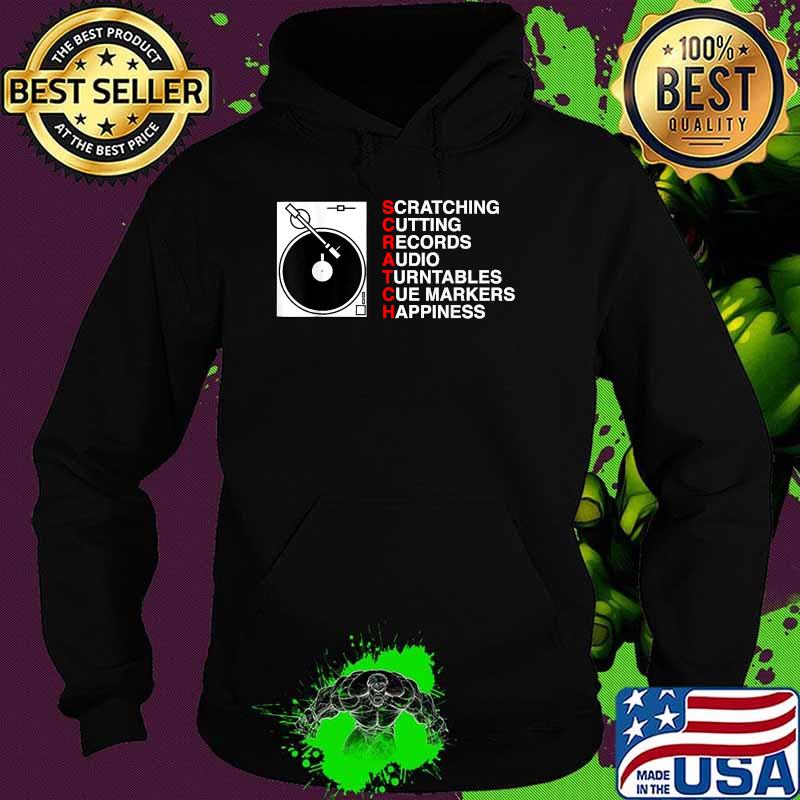 Scratch DJ Cutting Records Audio Turntables T-Shirt Hoodie Scratch DJ Cutting Records Audio Turntables T-Shirt Hoodie