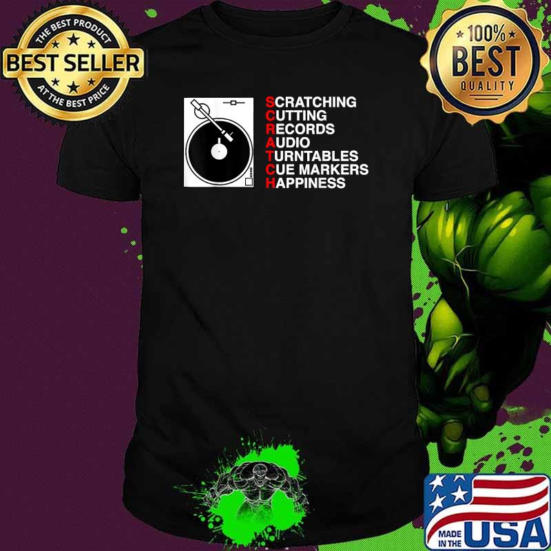 Scratch DJ Cutting Records Audio Turntables T-Shirt