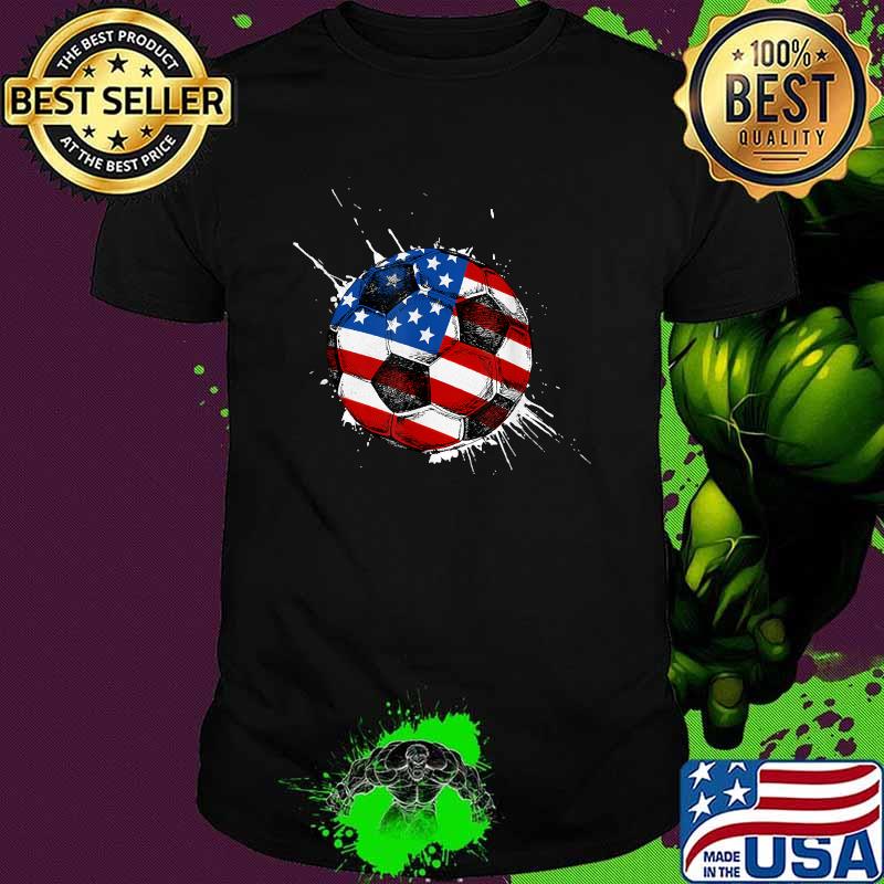 Soccer American Flag 4th of July Shirt
