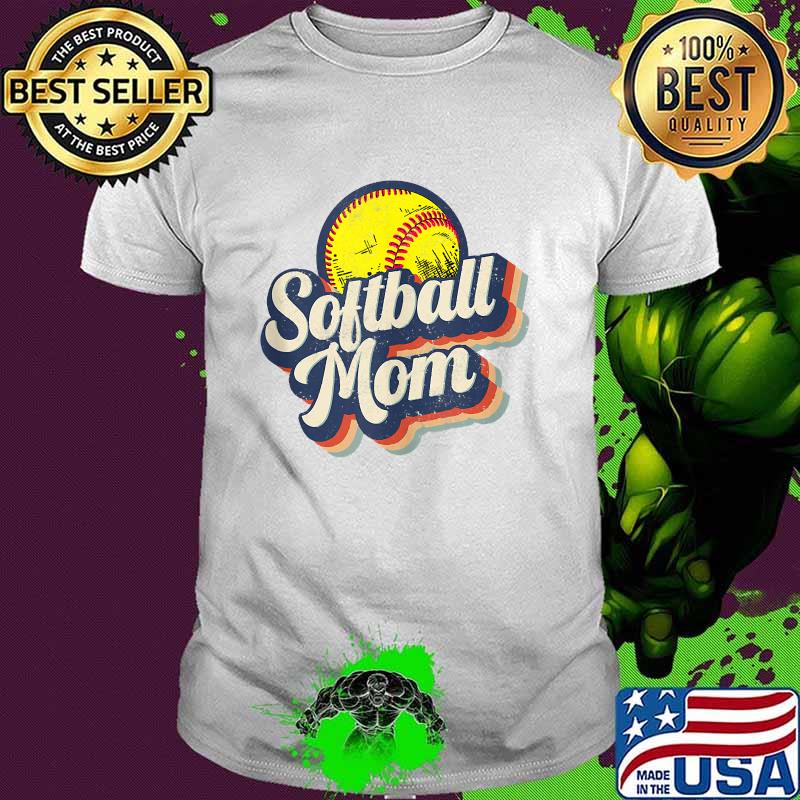 Softball Mom Vintage Mom Mother's Day T-Shirt