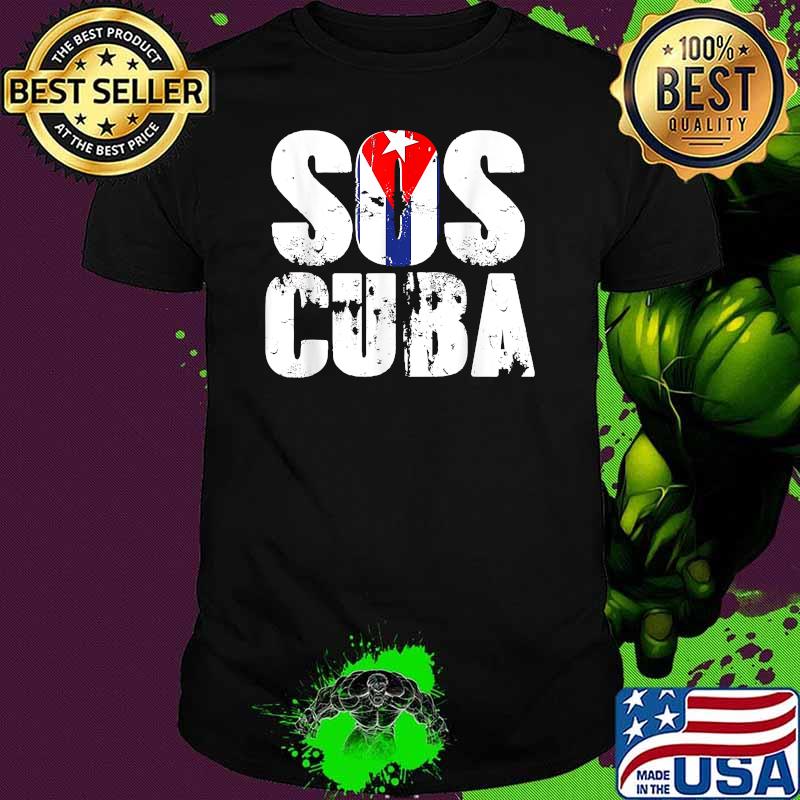 SOS Cuba Cuban Flag Libre T-Shirt SOS Cuba Cuban Flag Libre T-Shirt
