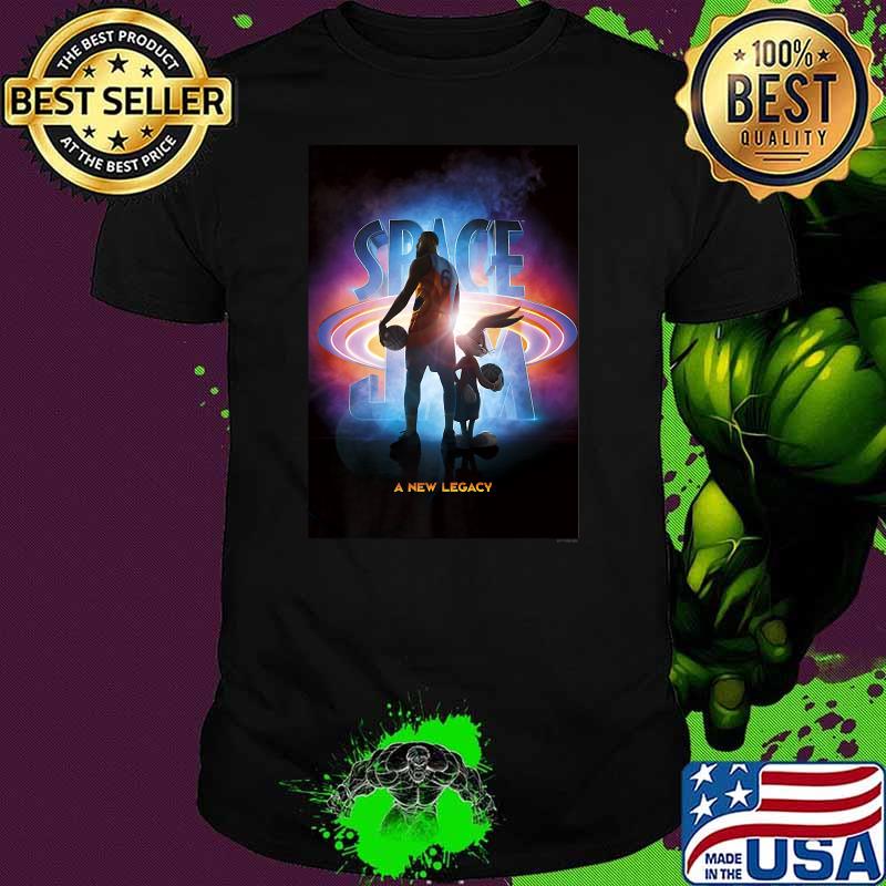 Space Jam A New Legacy Lebron & Bugs Poster Silhouette T-Shirt