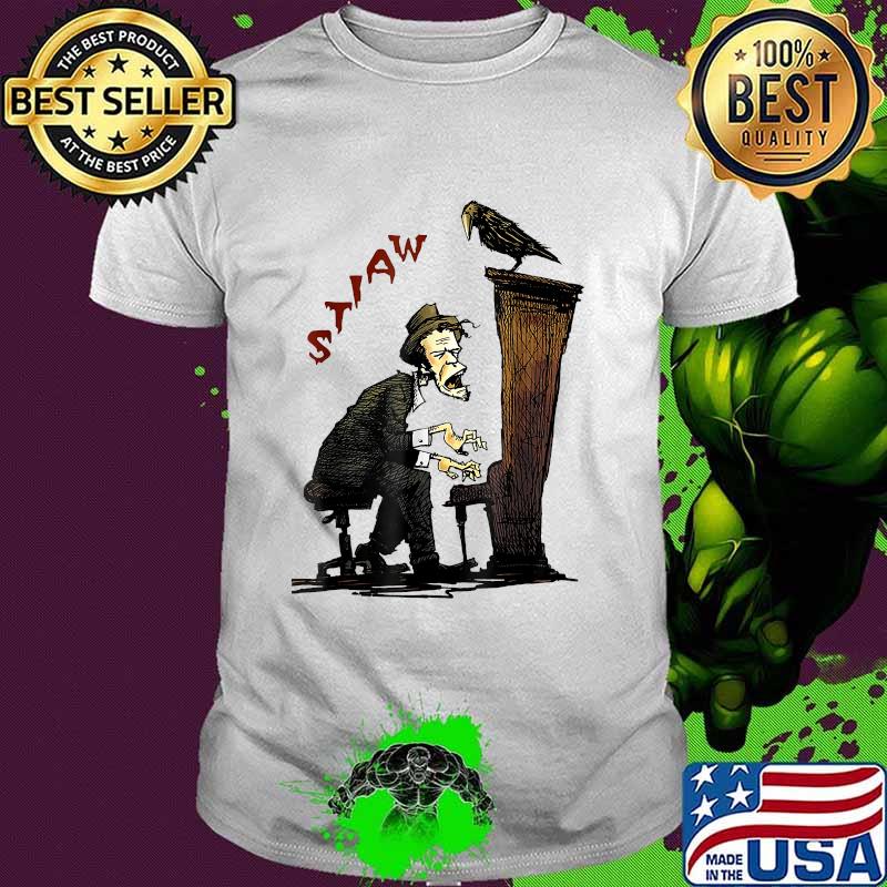 Stiaw Eagle Playing Piano Graphic Tom Idol Waits T-Shirt Stiaw Eagle Playing Piano Graphic Tom Idol Waits T-Shirt
