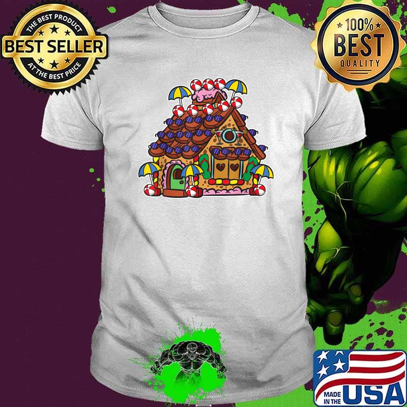Summer Gingerbread House Christmas in July T-Shirt