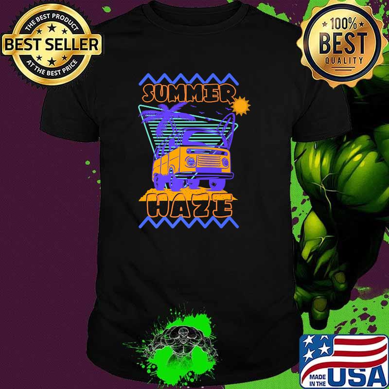 Summer Haze - Retro Surf Beach Van Surfing Premium T-Shirt