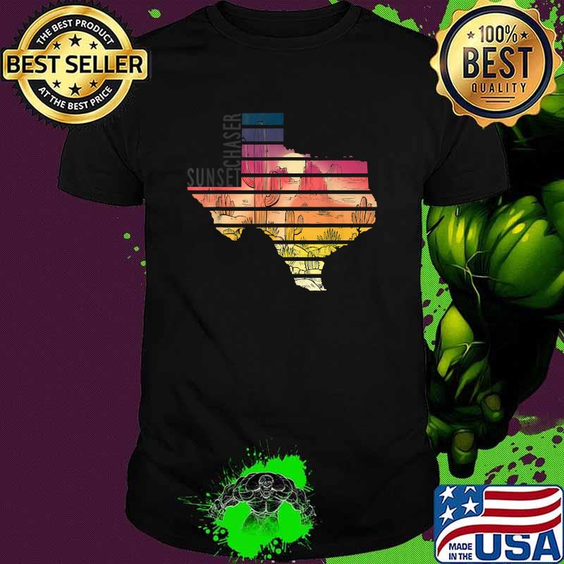 Sunset Chaser Vintage Texas Desert Silhouette 70s Retro Shirt