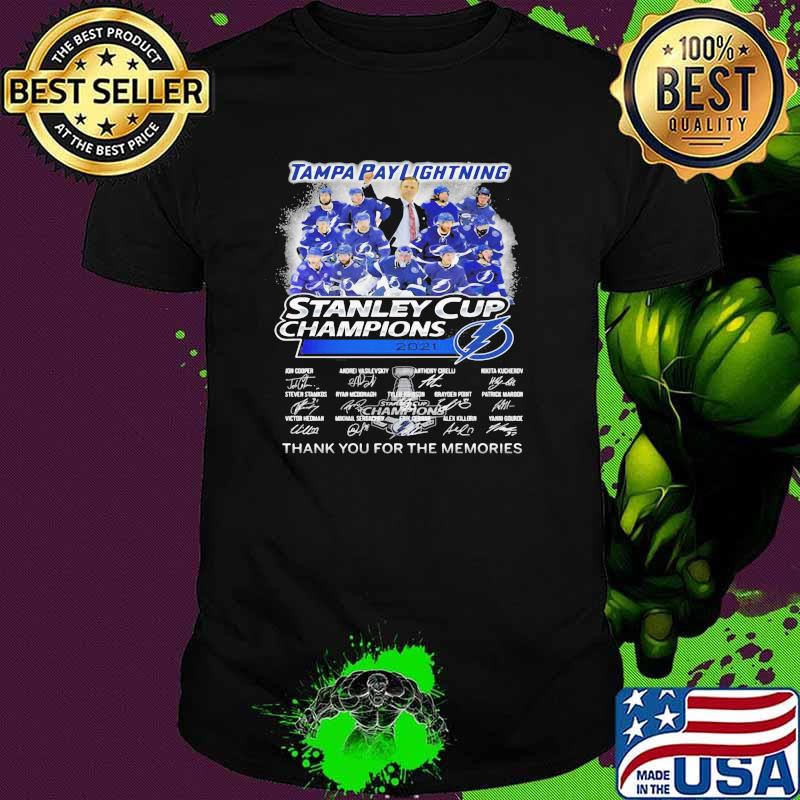 Tampa Bay Lightning Stanley Cup Champion 2021 Thank You For The Memories shirt