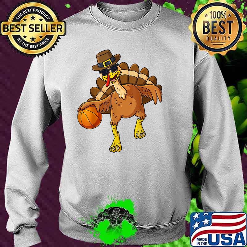 Thanksgiving Turkey Basketball Player Funny T-Shirt Sweater Thanksgiving Turkey Basketball Player Funny T-Shirt Sweater