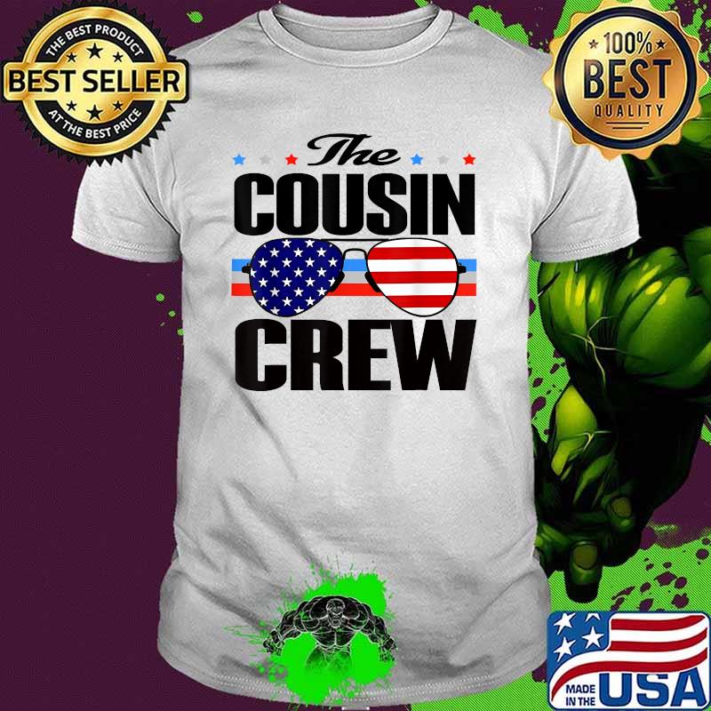 The Cousin Crew Patriotic American Flag Sunglasses T-Shirt