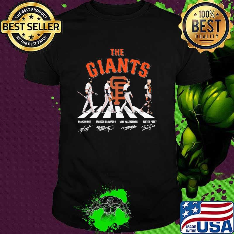 The giants abbey road signatures shirt The giants abbey road signatures shirt