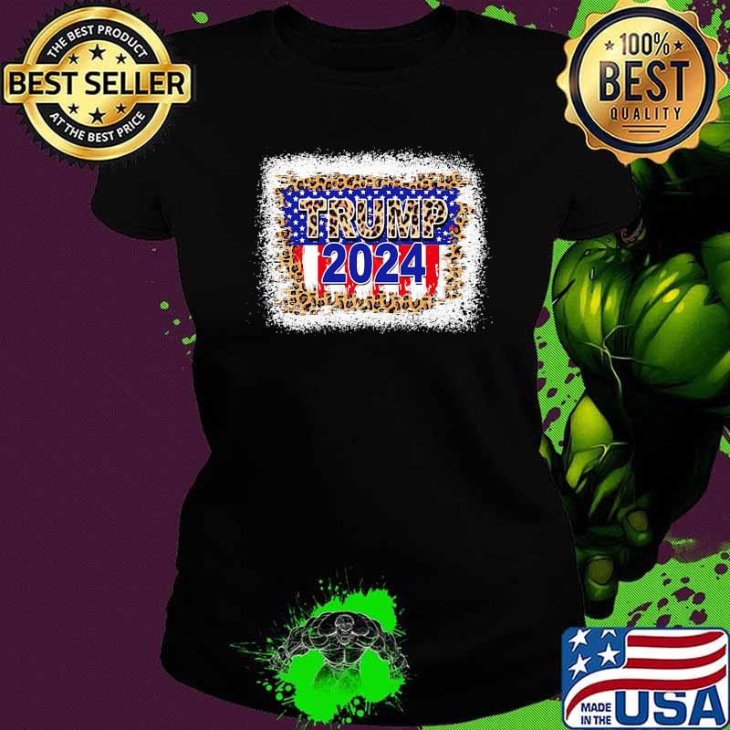 Trump 2024 election democrat leopard Ladies tee Trump 2024 election democrat leopard Ladies tee