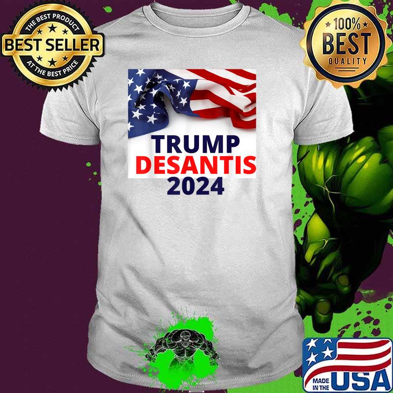Trump Desantis 2024 American Flag Shirt