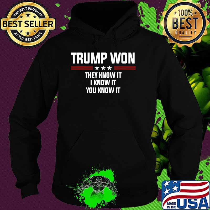Trump won they know it i know it you know it Hoodie Trump won they know it i know it you know it Hoodie