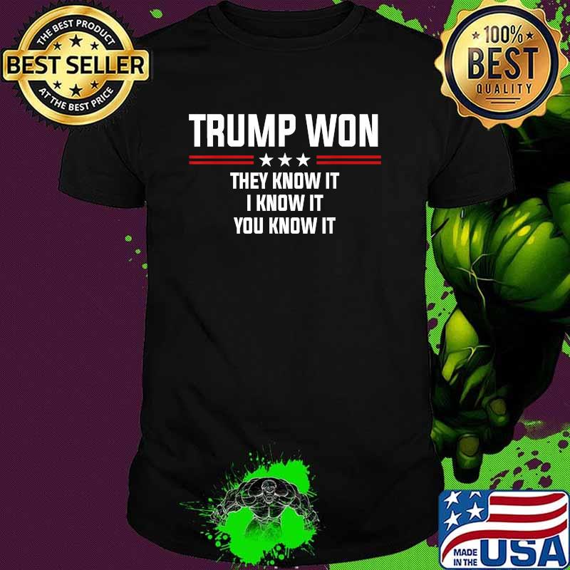 Trump won they know it i know it you know it shirt