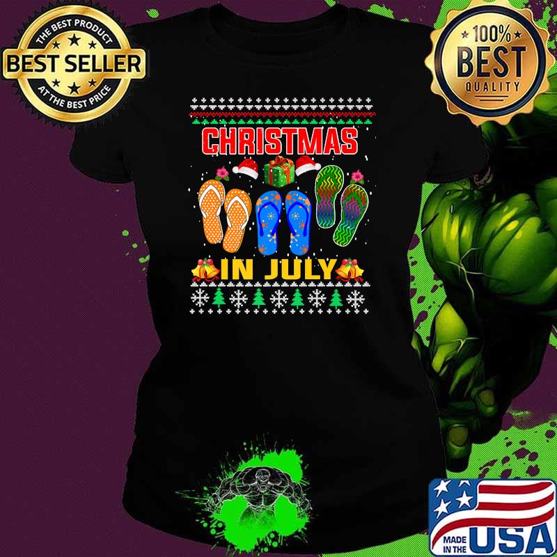 Ugly Christmas In July Hawaiian Family Summer Vacation Premium T-Shirt Ladies tee Ugly Christmas In July Hawaiian Family Summer Vacation Premium T-Shirt Ladies tee