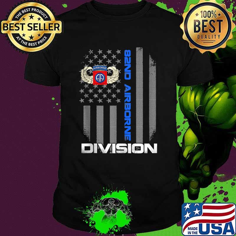 US Army 82nd AIRBORNE Division American Flag Vintage T-Shirt