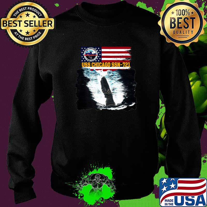 USS Chicago SSN-721 Submarine Veterans Day American Flag Premium T-Shirt Sweater USS Chicago SSN-721 Submarine Veterans Day American Flag Premium T-Shirt Sweater
