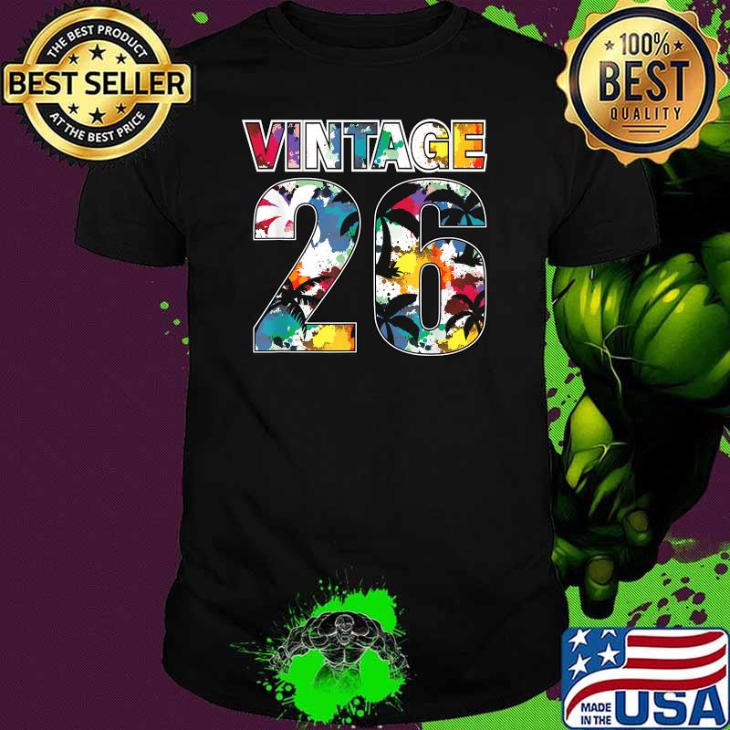 Vintage 1926 Limited Edition 95th Birthday Watercolor T-Shirt