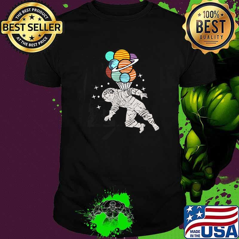 Vintage Retro Planet Balloons Astronaut Shirt Vintage Retro Planet Balloons Astronaut Shirt