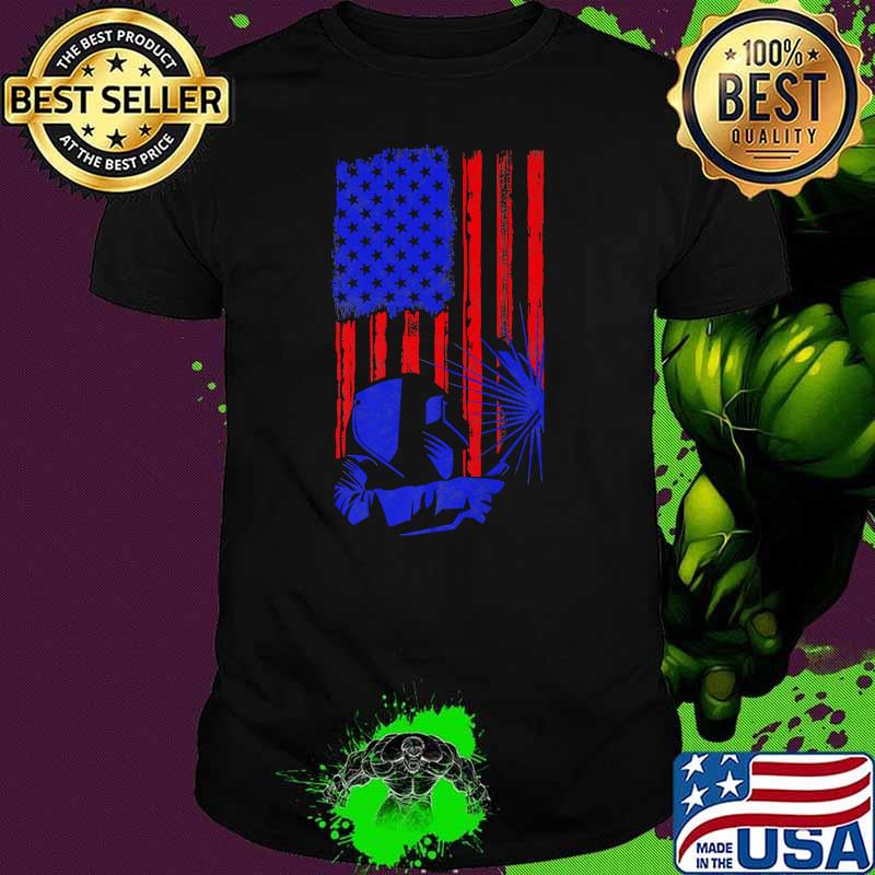 Welder American Flag Welding Usa Patriotic T-Shirt